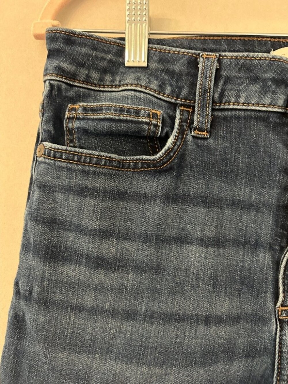 LC Lauren Conrad Button Fly Raw Hem High Rise Skinny Jeans size 10L - Picture 4 of 7